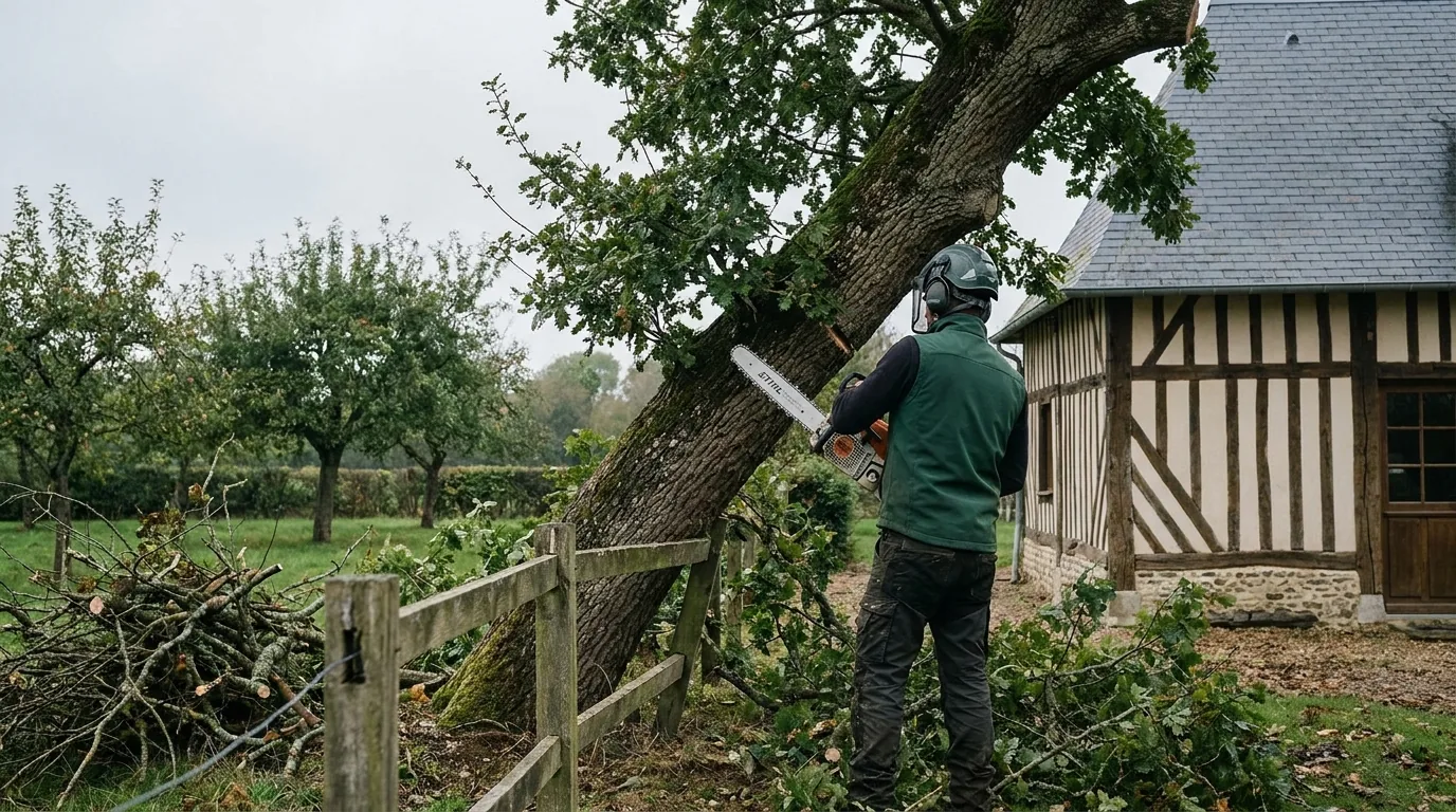 Arbre du voisin trop haut ou dangereux : que faire légalement ? (Calvados)